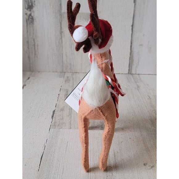 Annalee 9" Peppermint Reindeer 2007 Xmas figure candy cane - Picture 8 of 9